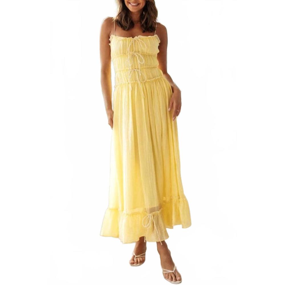 NEW WILLOWS romantasy maxi dress in yellow